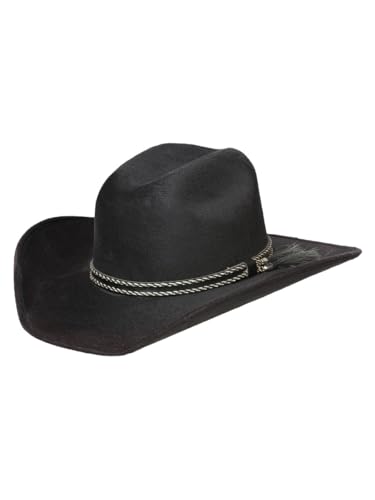Suede Western Kids Hat Black