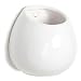 White Petite Wall Mounted, Hanging or Freestanding Decorative Ceramic Flower Planter Vase Holder Display