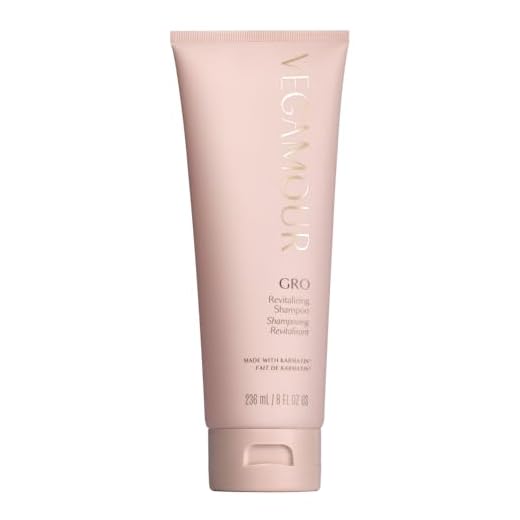 VEGAMOUR GRO Revitalizing Shampoo - Shampoo for Thicker, Fuller Hair - Vegan Keratin and Biotin Shampoo for Dry Damaged Hair