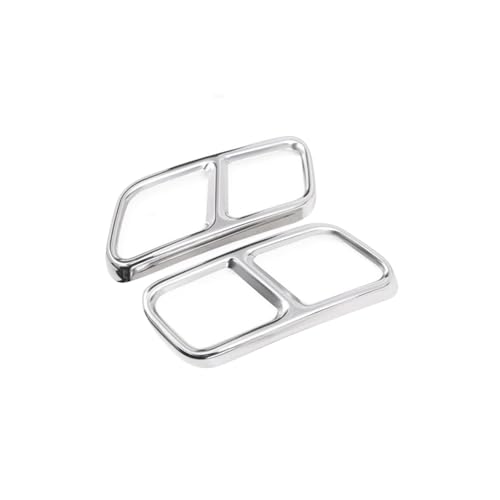 Embellecedor de escape de alta calidad en color plata compatible con Clase W221 y W222