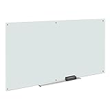Amazon Basics Glass Board, Non-Magnetic Dry Erase White Board, Frameless, Infinity, 8 x 4 Foot
