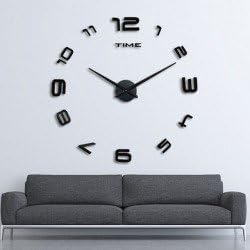 3D Designer Exclusive Wall Clock – Frameless with Big Mirror Surface Effect – Unique Gift & Home Decor by Trenton Global Fashion – Stylish, Modern Timepiece for Living Room, Bedroom, Office