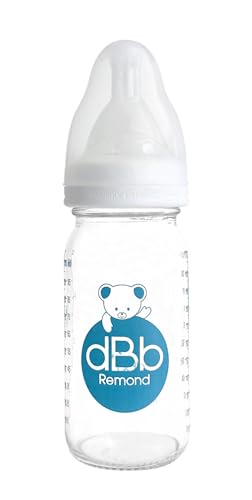 dBb Remond – Biberon Régul’Air 110 ml en Verre – Tétine Nouveau Né Anticolique en Silicone – Débit Régulier Et Sécurisé – Confort, Bien-Être Pour...