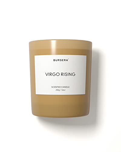 Bursera Scented Candle - Virgo Rising, Tree Planted With Every Order, Natural Scented Soy Candle | 7.4Oz Ceramic Jar Single Wick Candle | Slow Burning 45 Hour Burn Time, Non Toxic Candles #TOP9