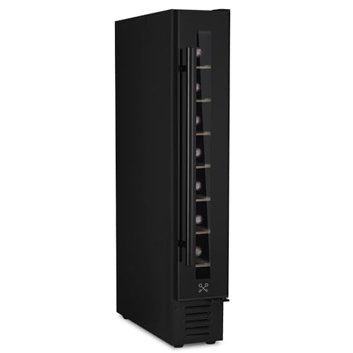 LES PETITS CHAMPS Vinoteca Empotrable 7 Botellas CAVSEB7 Black Edition, 22L, Puertas de Acero Inox, Ajuste de Temperatura de 5°C a 22°C, Sistema Termodinámico, Iluminación LED, Anti-UV, 6 estantes - imagen 2