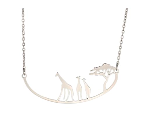 Breloque girafe anti-allergie en argent pour peaux sensibles et délicates
