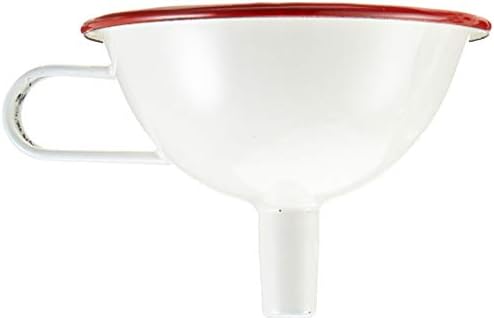 Zenker 682653聽Funnel, White and Red Enamel, 13聽x 11聽x 8聽cm