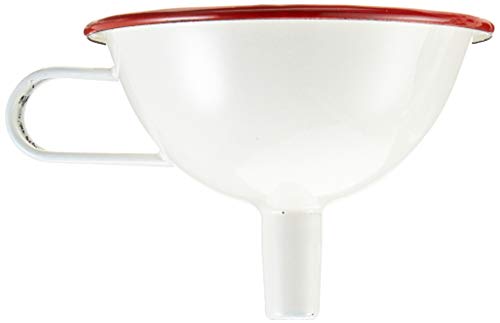 Zenker 682653聽Funnel, White and Red Enamel, 13聽x 11聽x 8聽cm