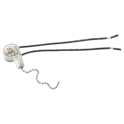 NIYANGLE 2 piezas Unidades Interruptor de Tirador para Ventilador de Techo Transparente Cables Posiciones Cadena de Control Práctico para Luces y Ventiladores y Fácil Instalación para
