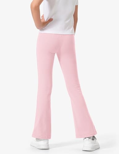 Image of BOOPH 5 Pack Girls Flare Leggings Kids Bell Bottom Pants Cotton Clothes | High Waist Casual Pants for Teen Girl 5-14 Years
