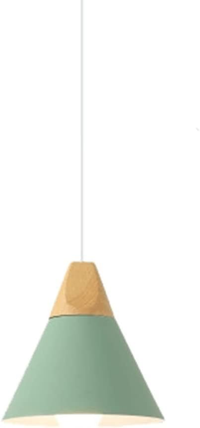 Lampe suspendue industrielle E27 et abat-jour macaron pour lustre d'escalier