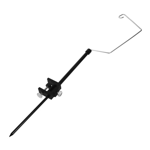 DECOMELODY Portable Camping Light Pole Stand Adjustable Lamp Pole for Outdoor Lamp Rack Hook