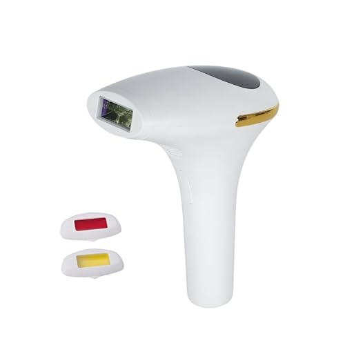 Nektle IPL Hair Removal Device – 999,999 Flashes Permanent Laser Epilator for Women & Men, 5 Levels, Skin Rejuvenation & Acne Treatment, Painless at-Home Quartz Lamp (White & Gold)