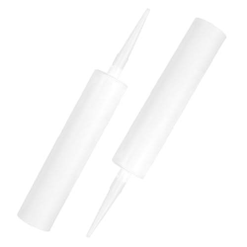 DOITOOL 2pcs Empty Hose Bottle Needle Woodworking Fine Precision Tip Bottle Small Easy Squeeze Bottle Grout Tube Dispenser Ca Glue Applicator Bottle with Tip Glue Bottle White Plastic