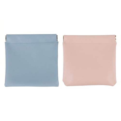 MoHern Mini bolsa de maquillaje de piel sintética y 12 x 12 cm en pack de 2