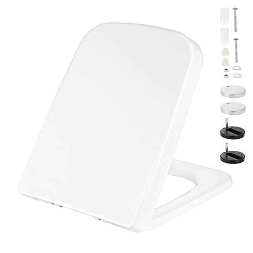 Kinsinder Quadratischer Form Toilettendeckel, WC Sitz mit Absenkautomatik,...