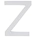 BestPysanky Arial Font White Painted MDF Wood Letter Z (6 Inches)