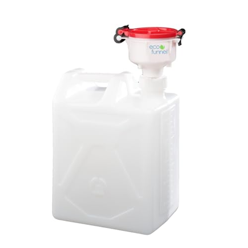 4 inch ECO Funnel System, 20 Liter Rectangular Carboy with 70mm Closure, Red Lid