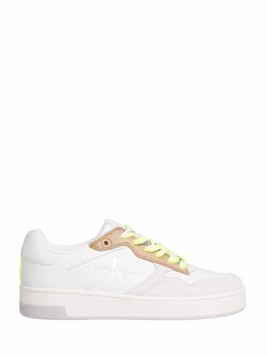 Baskets Calvin Klein Jeans blanc femme Yw0yw00920 design premium