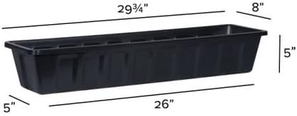 30" Arch Tapered Window Box - with Black Vinyl Liner