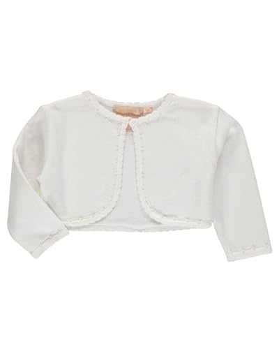 Baby Girl Bolero Knit Shrug - White Spring Sweater