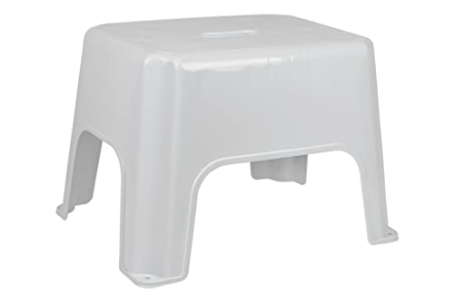 Cofan Taburete Bajo | Pack de 6 en Color Blanco o Venta Unitaria | Medida: 40 x 30 x 28 cm (1)