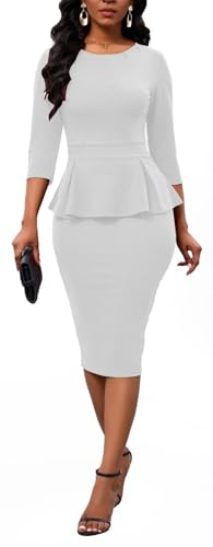 Women's Bodycon Pencil Dress Church Teacher Office Modest Business Wear to Work Sheath Suiting Dresses - Image 6
