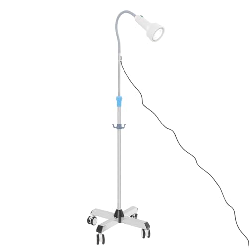 Lemoeyes Examination Lamp, 30W LED Exam Light with Mobile Base, 4.4-5.2ft Adjustable Height and 360° Angle