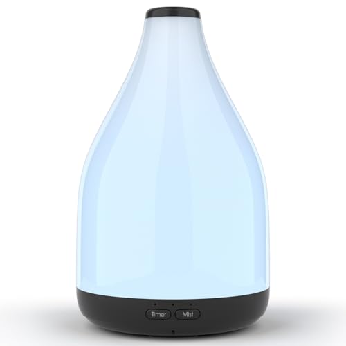 KinYiLO Large Aroma Diffuser, 300ml Diffusor für ätherische Öle, Ultraschall Aromatherapie Deffuser, raumduft duftlampe für Zuhause Büro Yoga, Schwarz