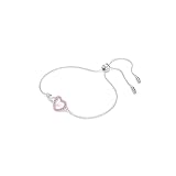 Swarovski Pulsera Hyperbola, Corazón y símbolo del infinito, Rosa, Baño de...