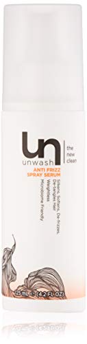 Unwash Anti-Frizz Spray Serum: Lightweight Leave-In Hair Conditioning Product to Tame & Detangle Frizzy Hair, Weightless Formula Nourishes and Add Shine, 4.2 Fl Oz