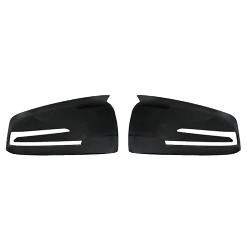 Cadre de rétroviseur de voiture en fibre de carbone noir pour Mercedes Benz W204