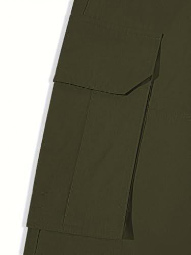 Image of Vogaan Casual Solid Men's Loose Fit Drawstring Cargo Pants with Multiple Pockets | Cotton Cargos for Men