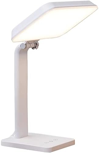 Theralite Aura Bright 10000 Lux Therapy Lamp, Sun Lamp for Light Box Therapy to Fight Low Energy with Adjustable Brightness 4 Light Settings for Sunlight Deprivation for Home and Office Use, White