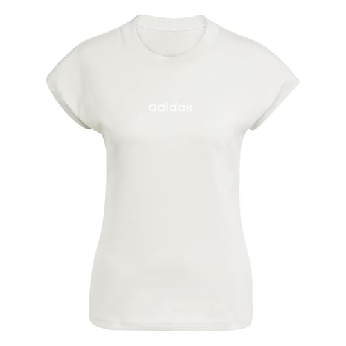 adidas Femme Essentials Linear Cotton Shirt, Wonder Alumina/White, XL