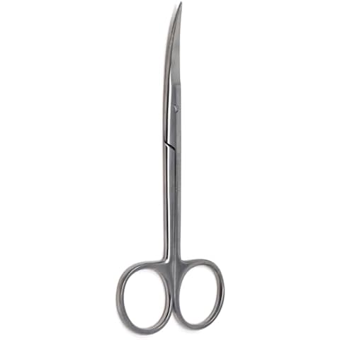 Iris Micro Dissecting Scissors 4.5" Curved Fine Point - Perfect for Doctors, Nurses, EMS, Students, Education & Training and More (Silver) Cover