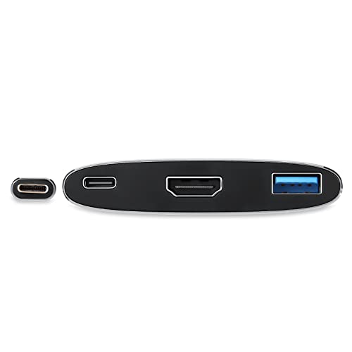 Image of Enter High-Speed 3-in-1 Type C to HDMI Adapter, PD Charging Upto52W, USB3.0 Delivers Quick Transfer Speed of 5GBPS, UHD 4K@30Hz, Aluminium Case