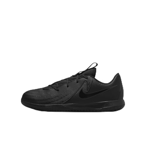 Nike Jr. Phantom GX 2 Academy Little/Big Kids' IC Soccer Shoes (FJ2609-002, Black/Deep Jungle/Black) Size 6