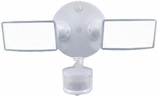 Cooper Lighting TGS2S402MSRW Halo Motion-Activated LED Floodlight, Squared Twin Fixture, Selectable Brightn - Quantity 2