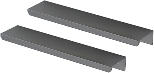 Tiradores de puerta ocultos de gama minimalista, manijas grises de 600mm para gabinetes 2