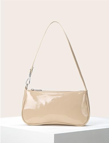 Image of Patent Leather Evening Purse Shiny Elegant Clutch Purse Mini Shoulder Bag