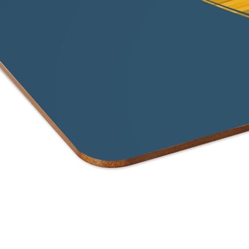 Sets de table bleu en liège grand format 39,5x28,5 cm Chef Heroes | Lot de 4