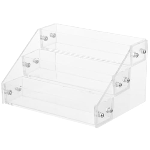 HONMEET Présentoir Vernis à Ongles Acrylique Transparent Niveaux Organisateur pour Rangement Maquillage et Cosmétiques Support Multi-couches pour Stockage Facile et