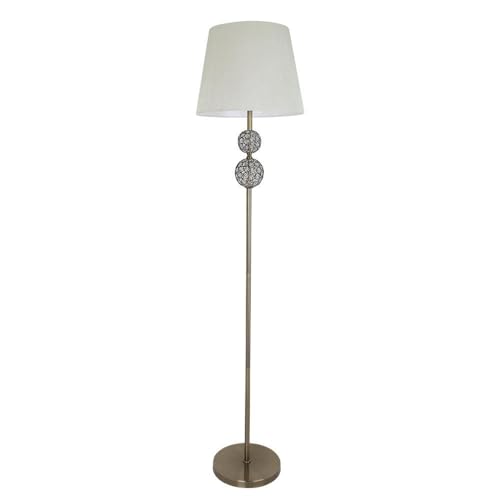 Levitantes Lámpara de pie de cuero beige, E27, 160x38x38 cm; ideal para iluminar y decorar salones con estilo.