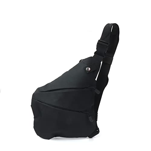 Jipemtra Taktische Umhängetasche für Herren, EDC Militär, Brusttasche, Kuriertasche, Schultertasche, Tagesrucksack, Seitentasche Camping, Wandern, Trekking, Radfahren, Outdoor (schwarz, Rechtshänder) Cover