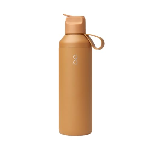Ocean Bottle Peak Go 24oz Water Bottle, Flip-lid Straw (Desert Ochre)