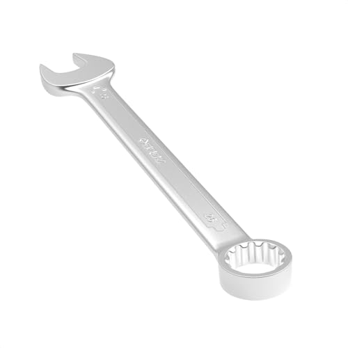 Image of Groz Combination Spanner 26 mm, Length 300 mm | DIN 3113 Standards | Chrome Vanadium, Matt Satin Chrome Combination Wrench Tool | CSP /DIN /26G