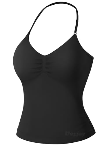 VOYJOY Impact Longline Strappy Top Workout Tank Tops for Women Impact Gym Sports Bra Camis