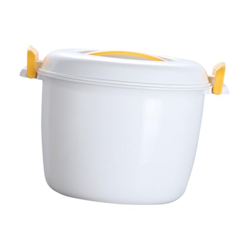 LIGIGWASH 電子レンジ対応大容量蒸し炊き器 両側ロックボタン付き 持ち運び便利 二重蒸気口設計 家 オフィス 寮向け調理器具