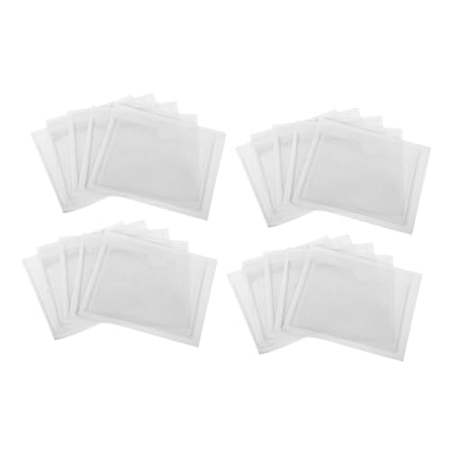 TOYANDONA 20pcs Transparent Self-Adhesive Index Card Holders Plastic Label Pockets for Organizing Business Cards and Stickers